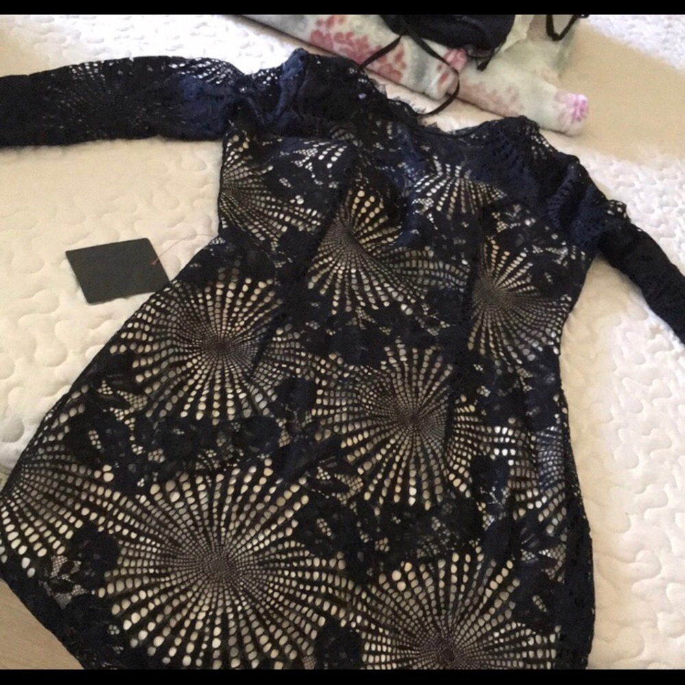 New Bebe backless mini dress with tags